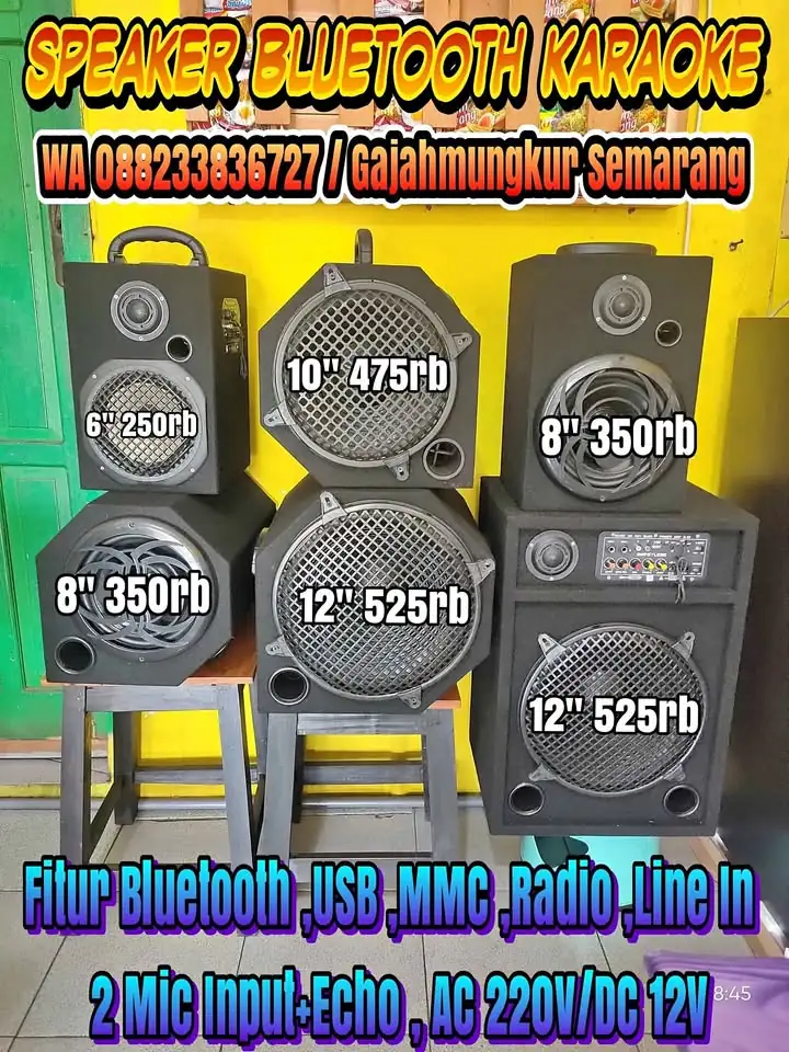 Speaker bluetooth bisa karaoke bass mantap