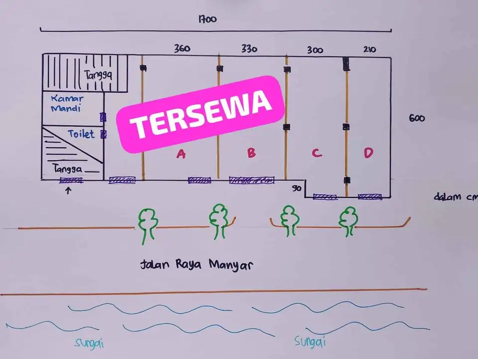 MURAH SEWA KONTRAK RUKO 1 LANTAI STRATEGIS JL. RAYA MANYAR SBY TIMUR