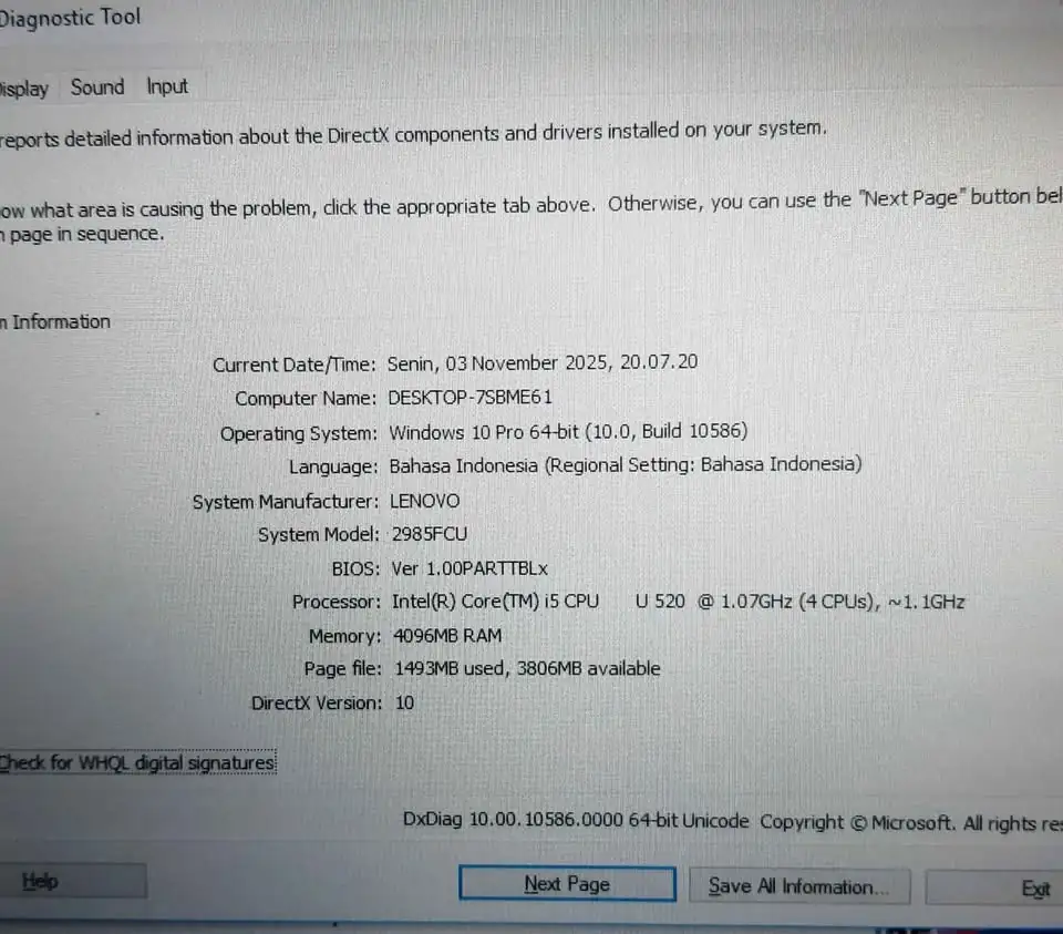 Notebook Lenovo Thinkpad X201 core i5