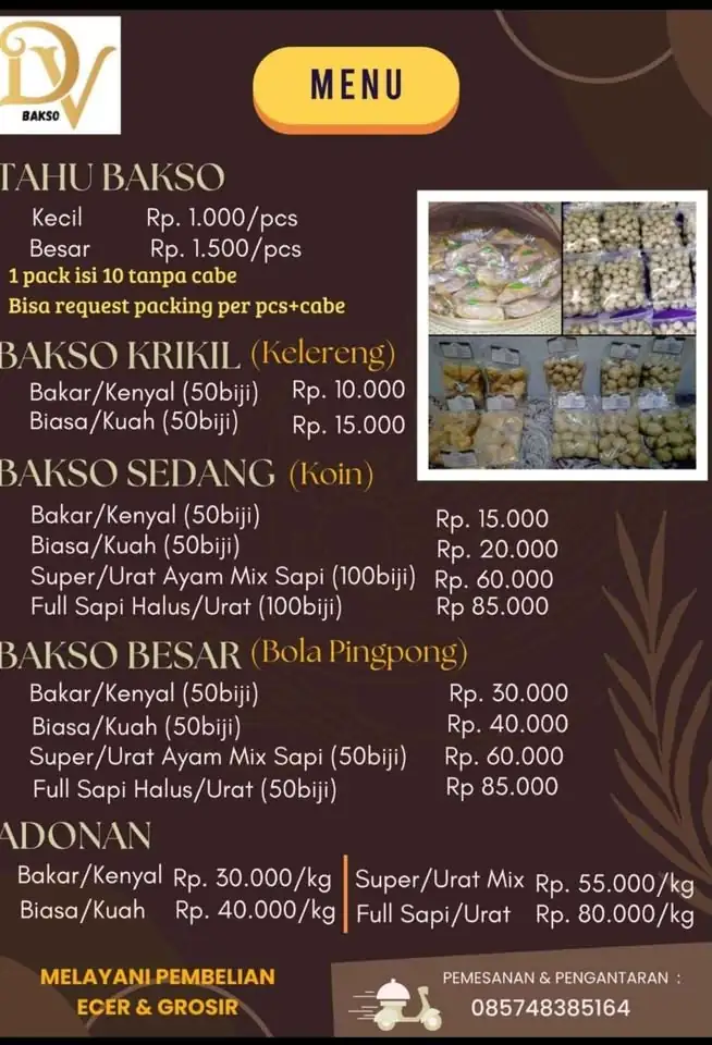 Bakso ayam mix sapi, urat, halus,full sapi, tahu bakso , adonan bakso