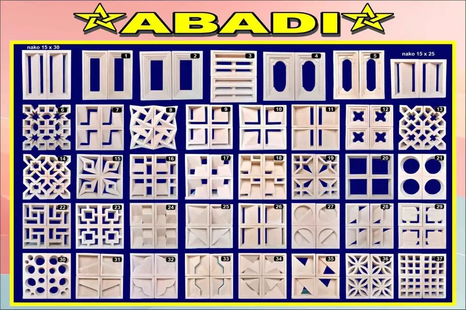 Loster putih motif dari pabrik
