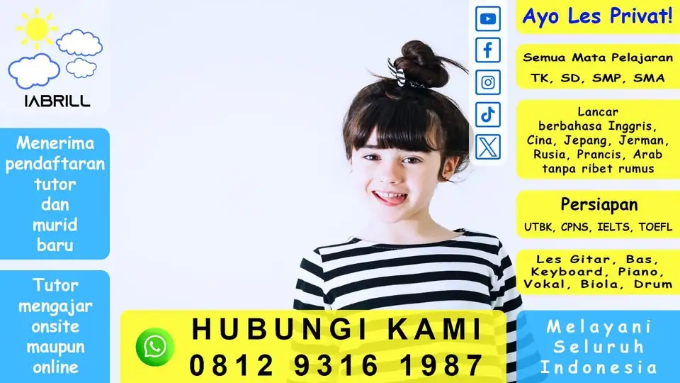 LES PRIVAT TERPERCAYA TK, SD, SMP, SMA, KULIAH, UMUM