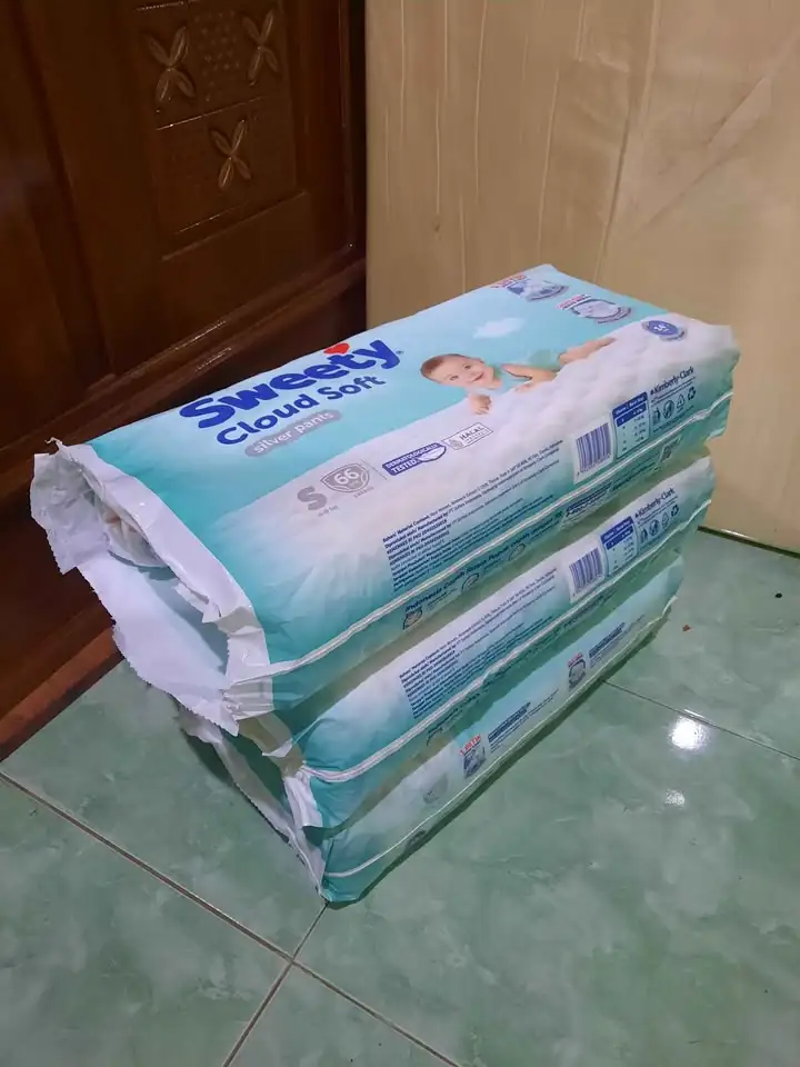 Diapers Sweety Cloud Soft Silver Pants ukuran S (4-8 kg)
