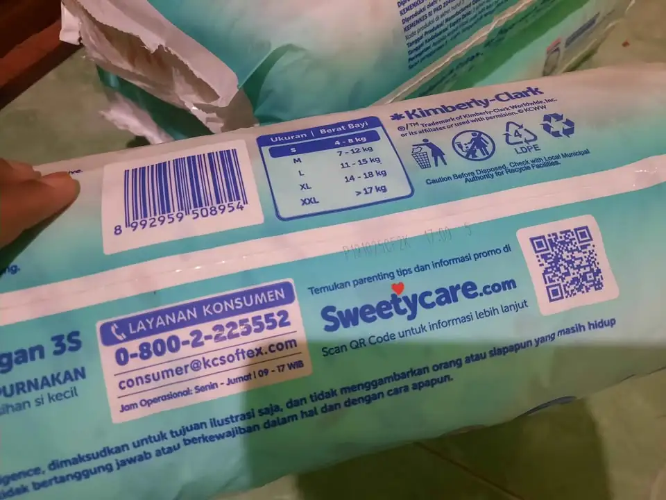 Diapers Sweety Cloud Soft Silver Pants ukuran S (4-8 kg)