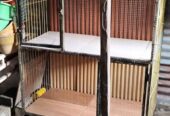 Kandang kucing tingkat besi