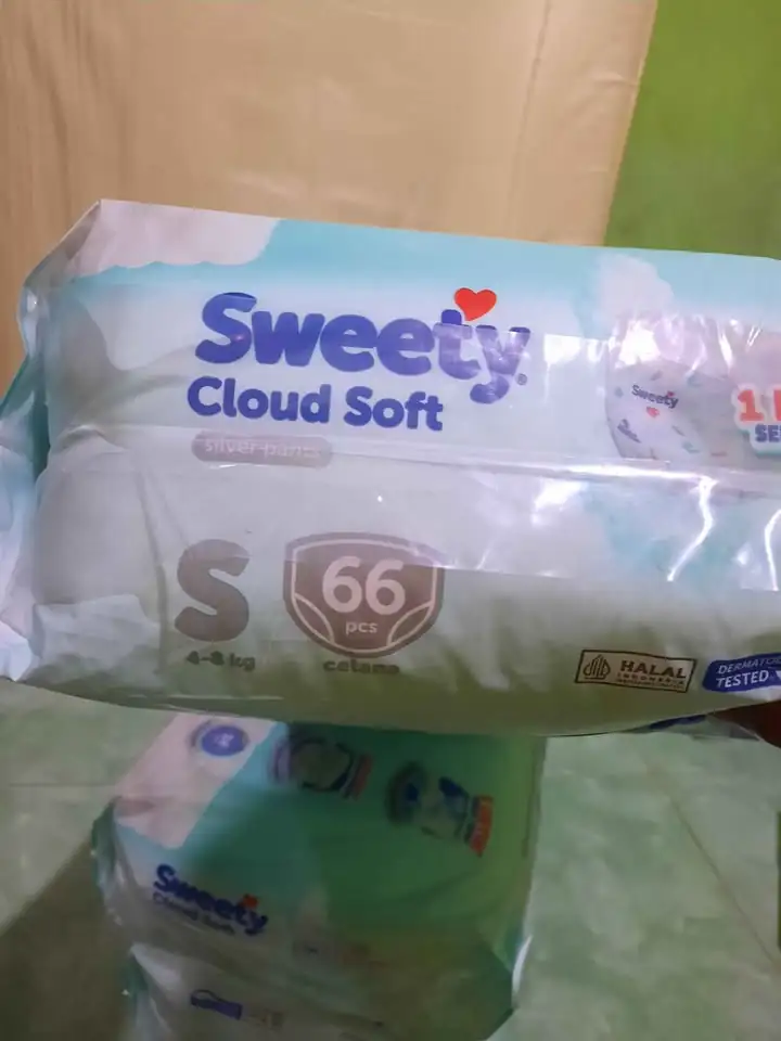 Diapers Sweety Cloud Soft Silver Pants ukuran S (4-8 kg)