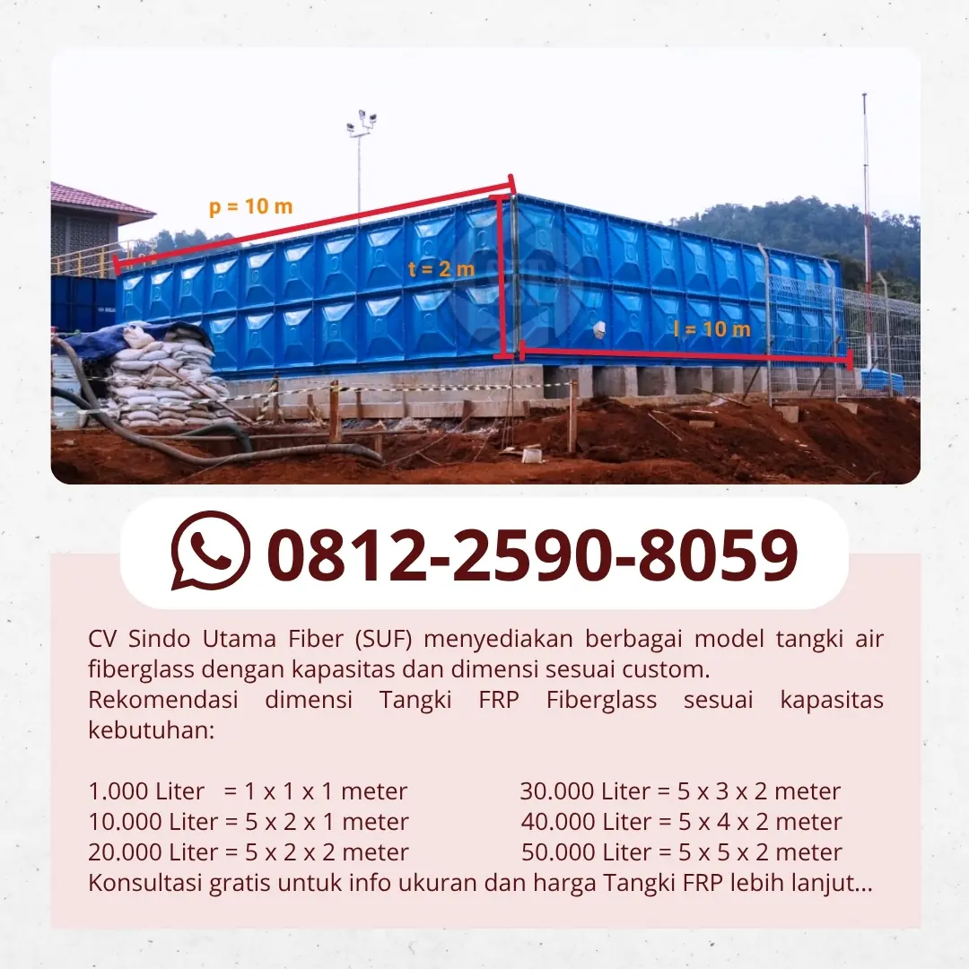 Penjual Tangki Air Fiberglass (INCLUDE INSTALASI)