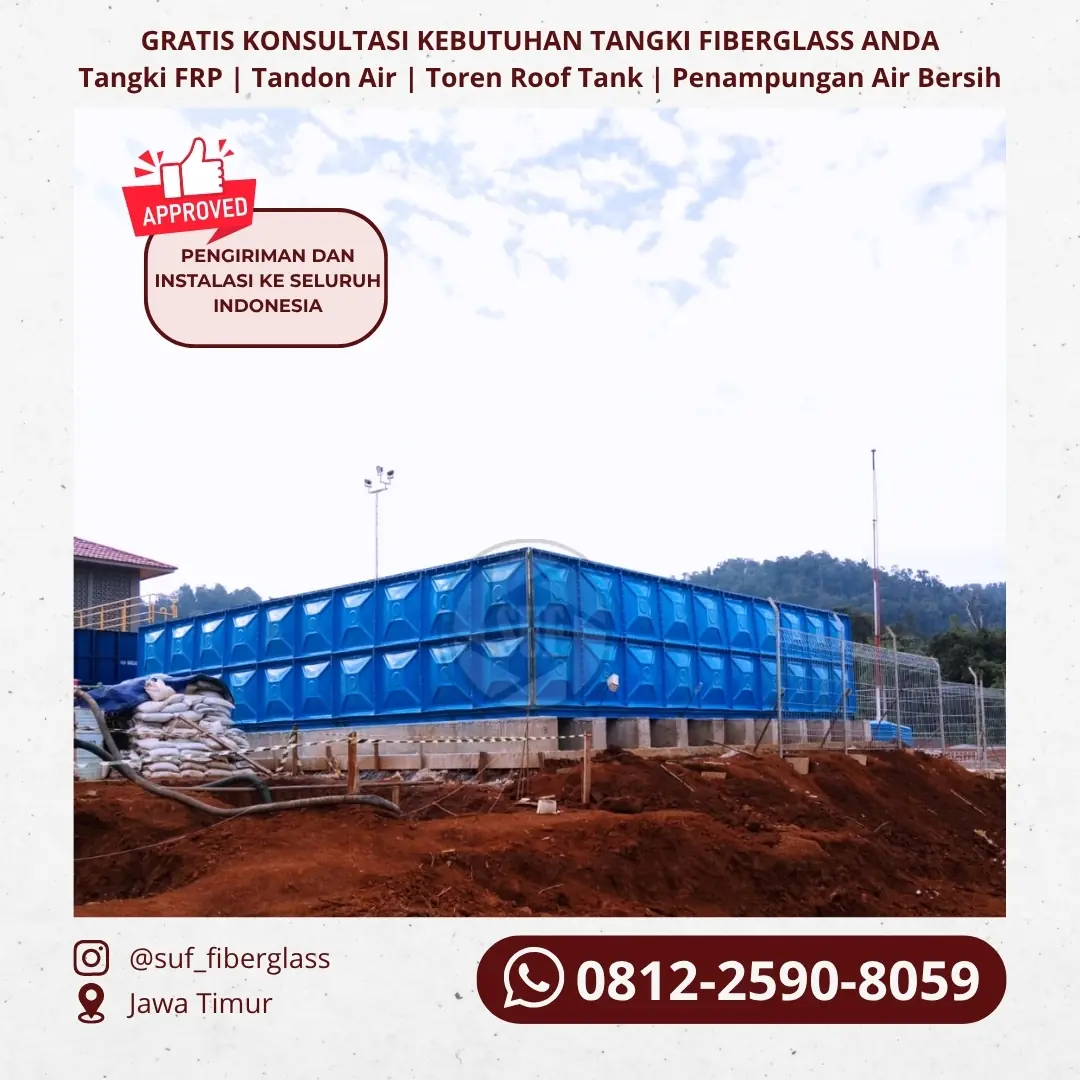 Penjual Tangki Air Fiberglass (INCLUDE INSTALASI)