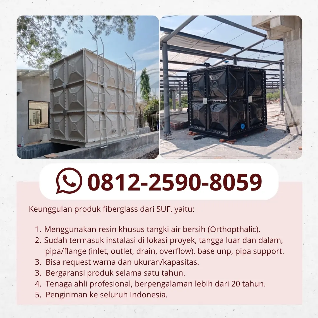 Penjual Tangki Air Fiberglass (INCLUDE INSTALASI)