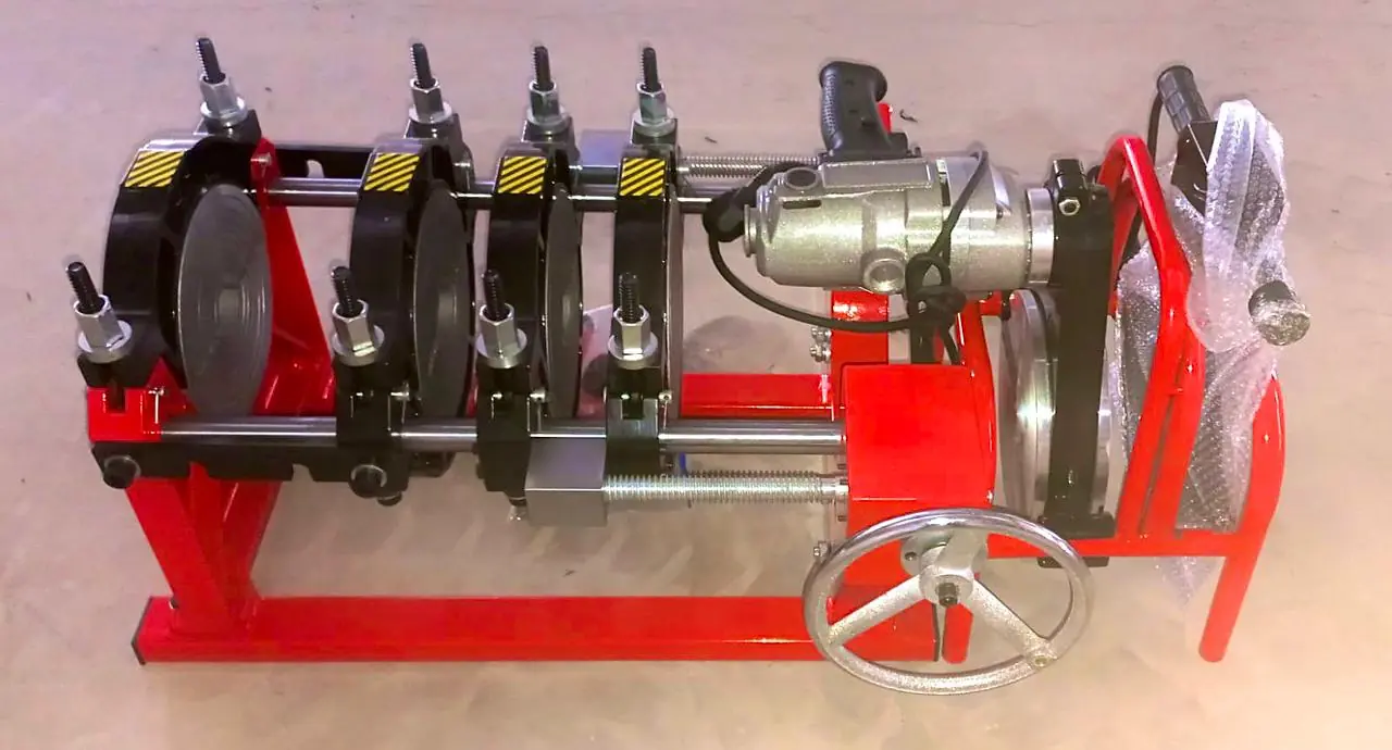 Manual T butt fusion mesin join pipa hdpe 4 clamp 160mm/6 inch