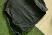 Casual wool plaid green jacket