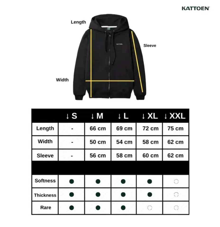 Jaket Hoodie Zipper Merk KATTOEN – Size M (Nyaris Baru!)