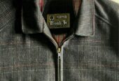 Casual wool plaid green jacket