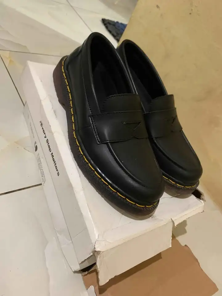 Sepatu docmart slip on loafers formal Casual