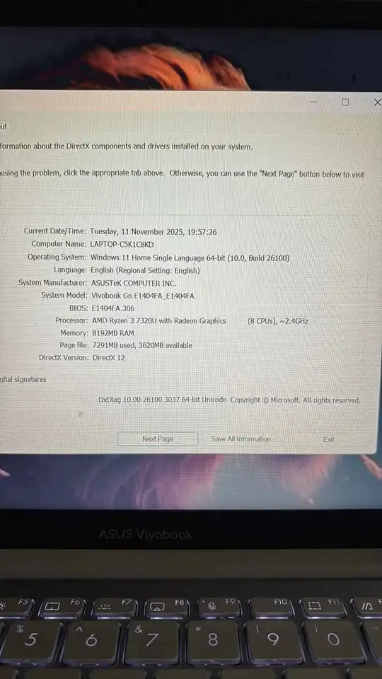 Asus VivoBook Go E1404FA Windows 11 Original