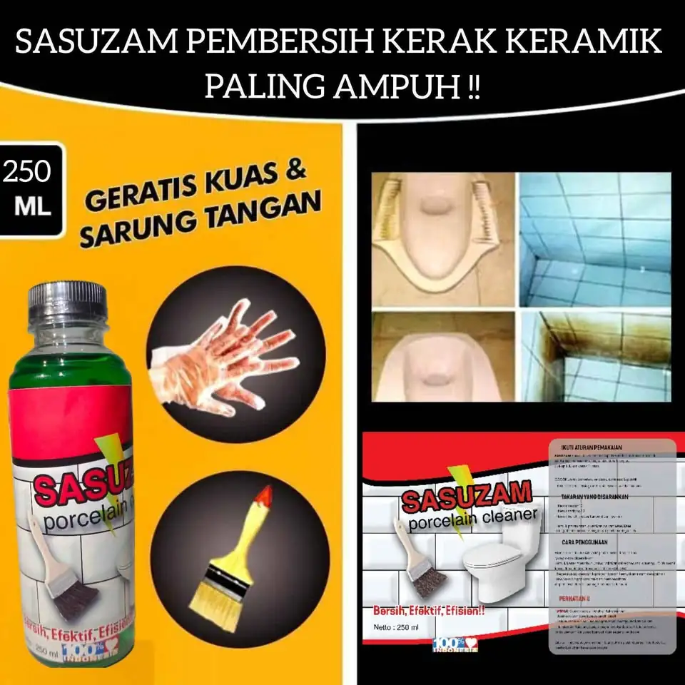 Pembersih Kerak Keramik Lantai Toilet Membandel Super Ampuh