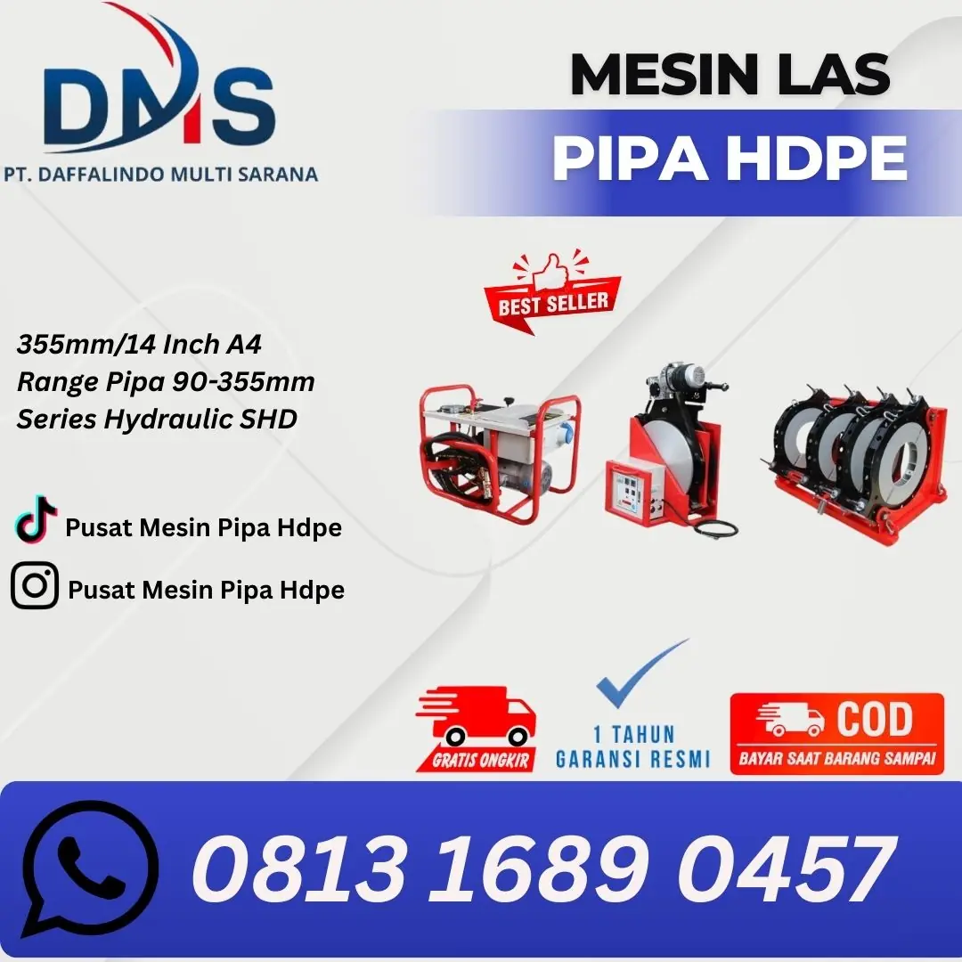 Spesialies Jual Mesin Las Pipa Hdpe 355mm 4 Clamp / Hydraulic