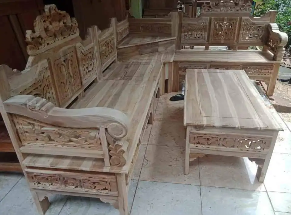 Meja Kursi Tamu Kayu