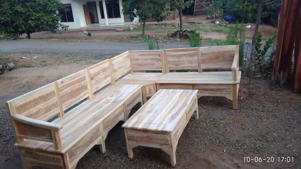 Meja Kursi Tamu Kayu