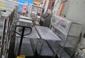 Perlengkapan penunjang dapur BGN meja rak kompor stainless stell