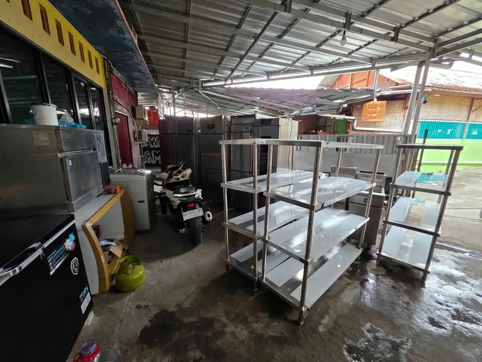 Perlengkapan penunjang dapur BGN meja rak kompor stainless stell