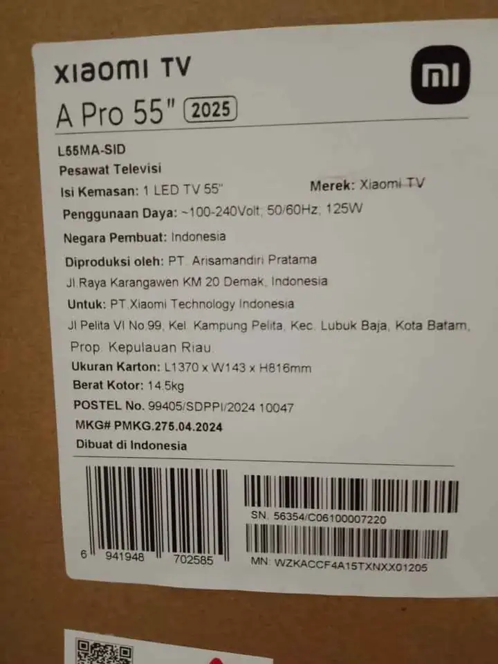 Qled 55″ 4K Xiaomi TV A Pro 2025