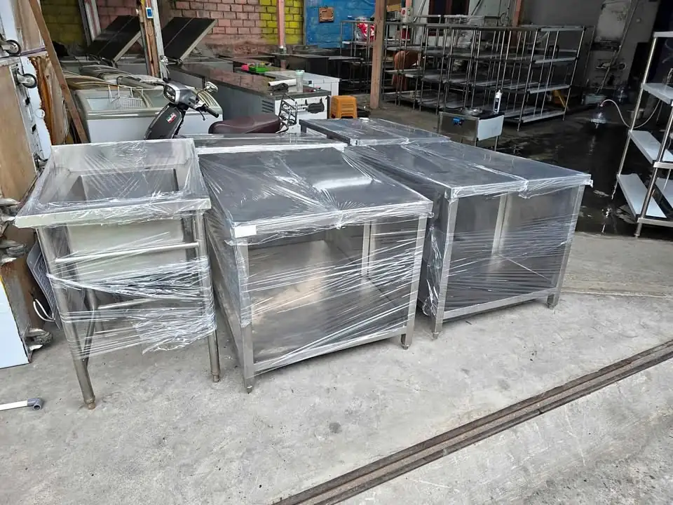 Perlengkapan penunjang dapur BGN meja rak kompor stainless stell