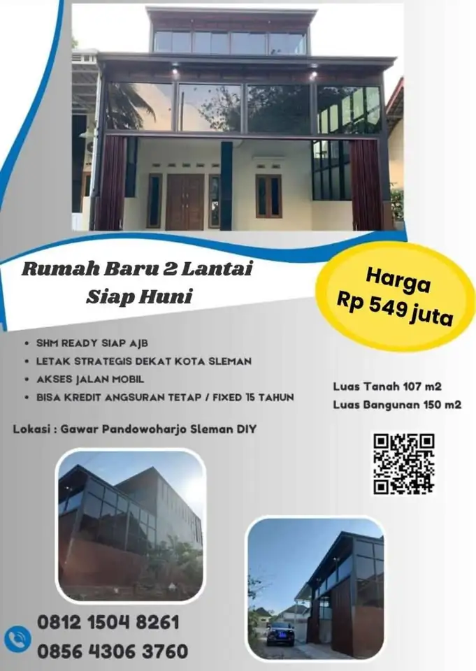 RUMAH BARU SIAP HUNI 2 LANTAI