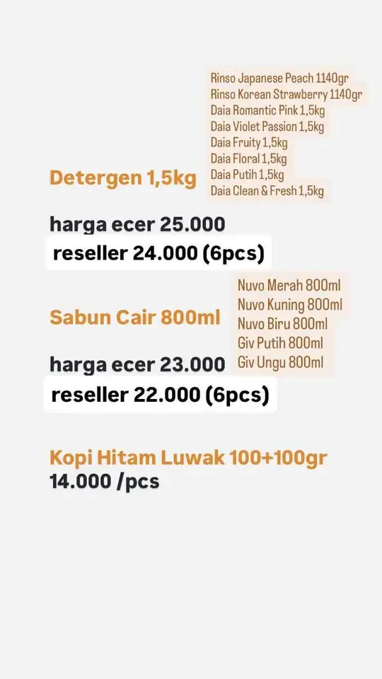 Sabun Rumah Tangga Siap COD