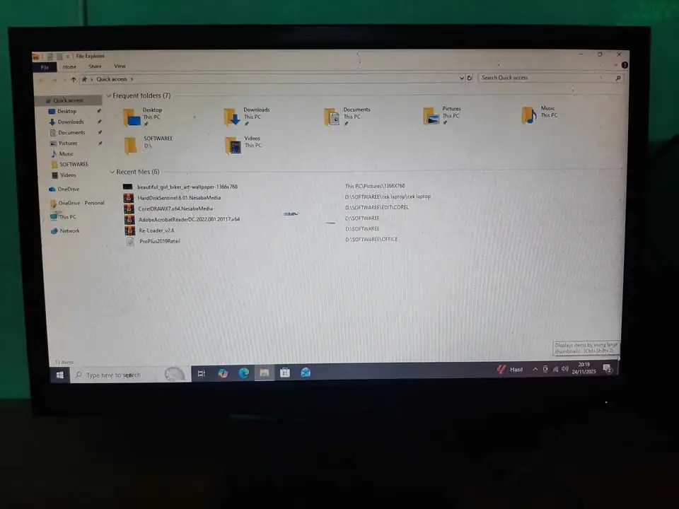 Komputer 1Set Core i3 Ram 8gb Ssd 128 Monitor 19″ Normal Siap pakai