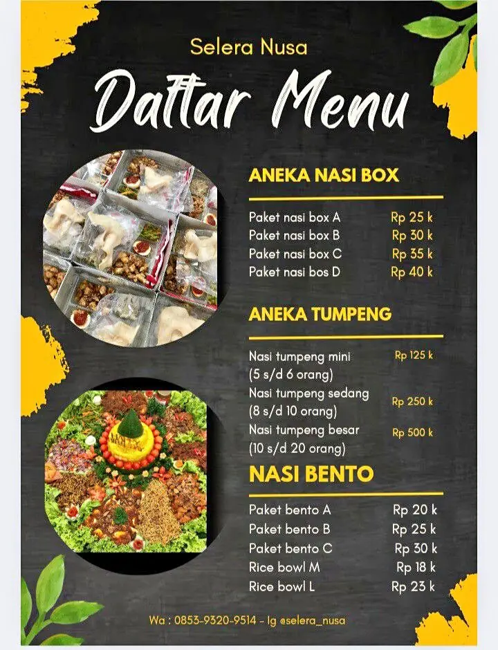 Catering Selera Nusa Aneka nasi box