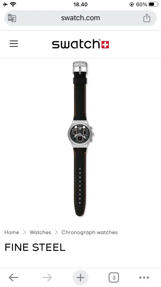 Swatch irony chrono original tanpa box