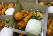 Nasi box ayam katsu + buah