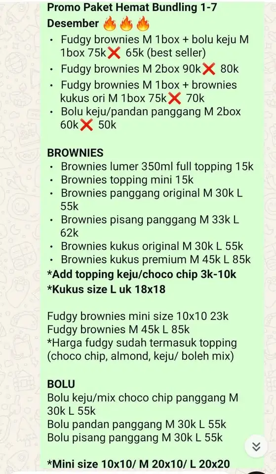 DIJUAL KUE Brownies & bolu
