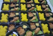 Nasi box ayam katsu + buah