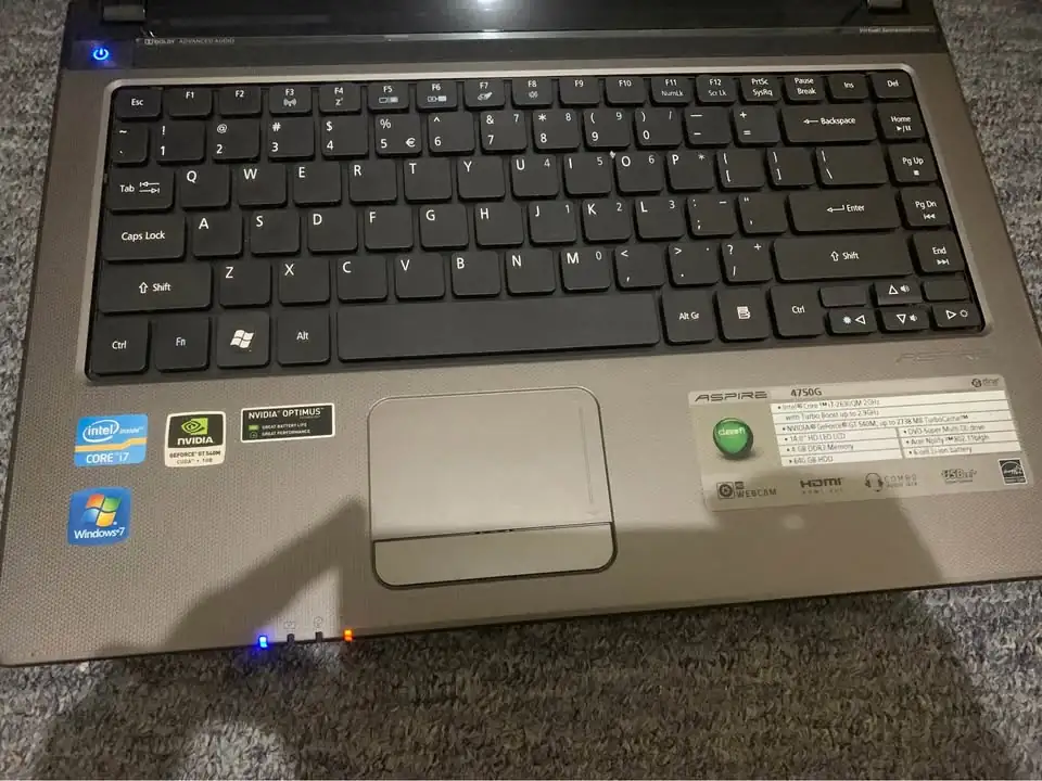Laptop Acer aspire 4750G -Processor Core i7-2630QM (8CPUs) ~2.0Ghz