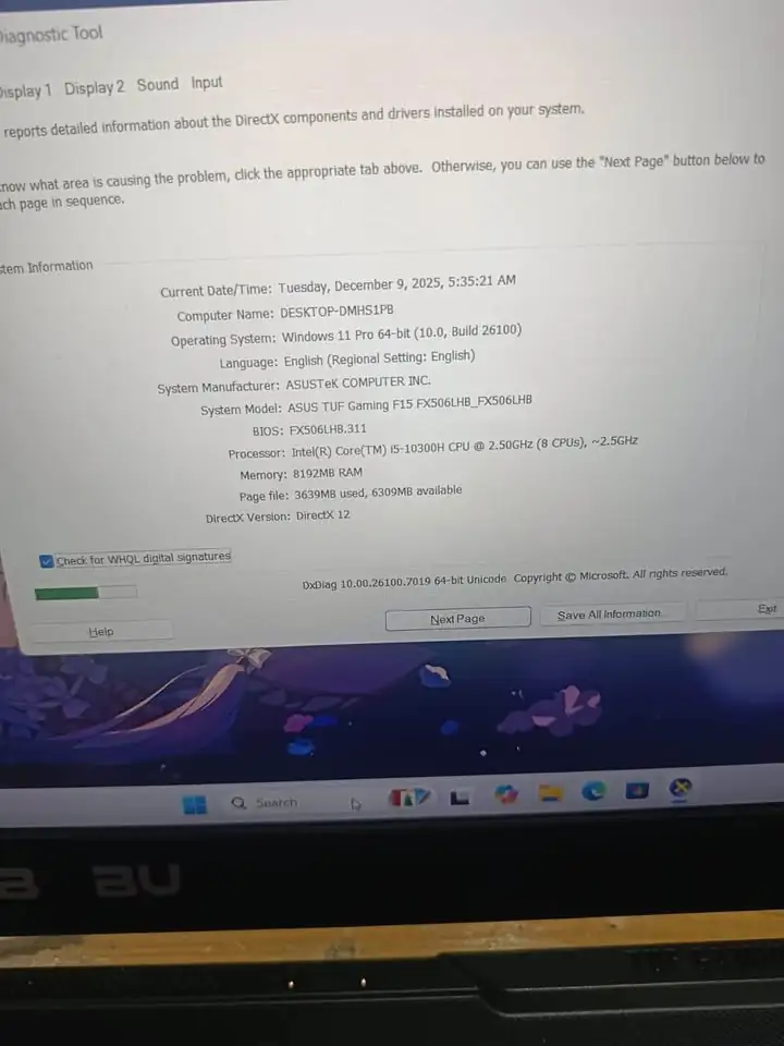 Laptop Asus TUF Gaming F15
