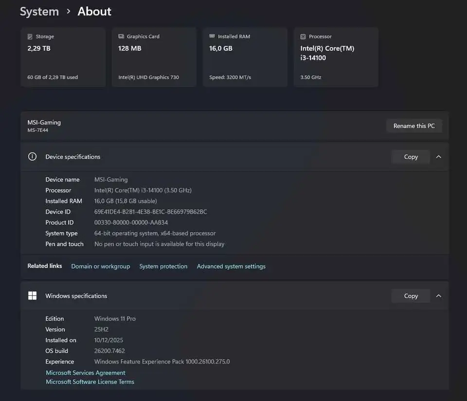 PC Gaming Editing Intel Gen 14