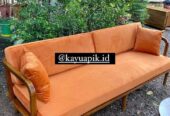 Sofa tamu sani minimalais bahan kayu jati