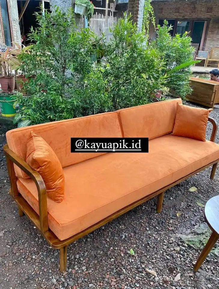 Sofa tamu sani minimalais bahan kayu jati