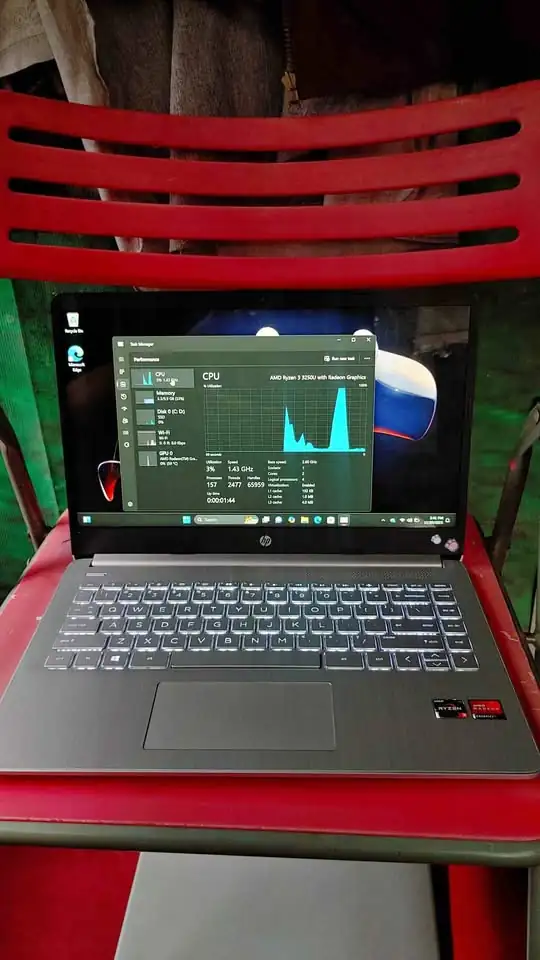 Laptop hp amd ryzen 3 Ram 12gb Ssd 512gb