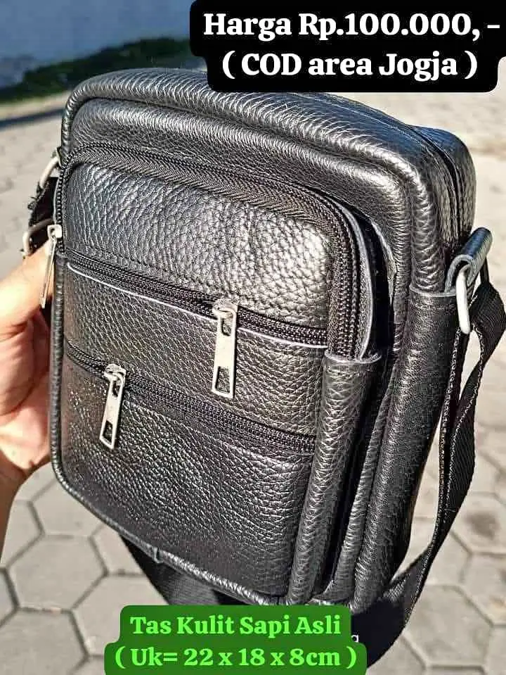 Tas Selempang Kulit Sapi Asli ( BISA COD )