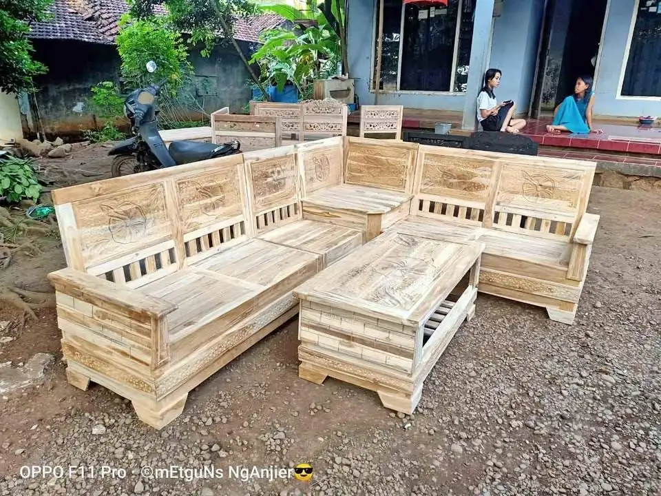 Meja Kursi Tamu Kayu