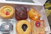 SUS BUAH, BROWNIES,ROTI COKLAT, FLOSSROLL, JAJAN PASAR SNACKBOX, ROTI