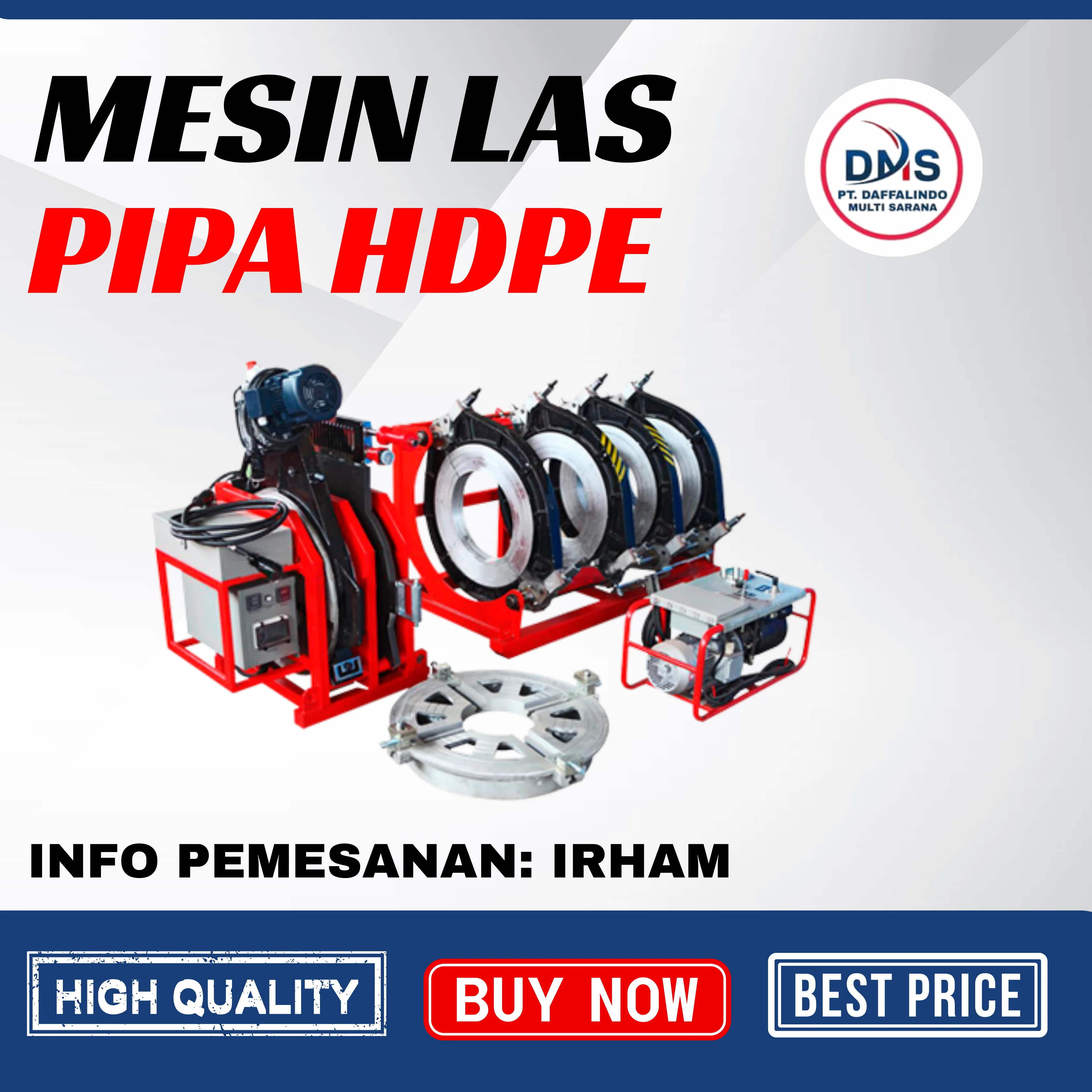Mesin Pipa Hdpe 160mm Hydraulic SHD | Alat Penyambung Pipa Hdpe