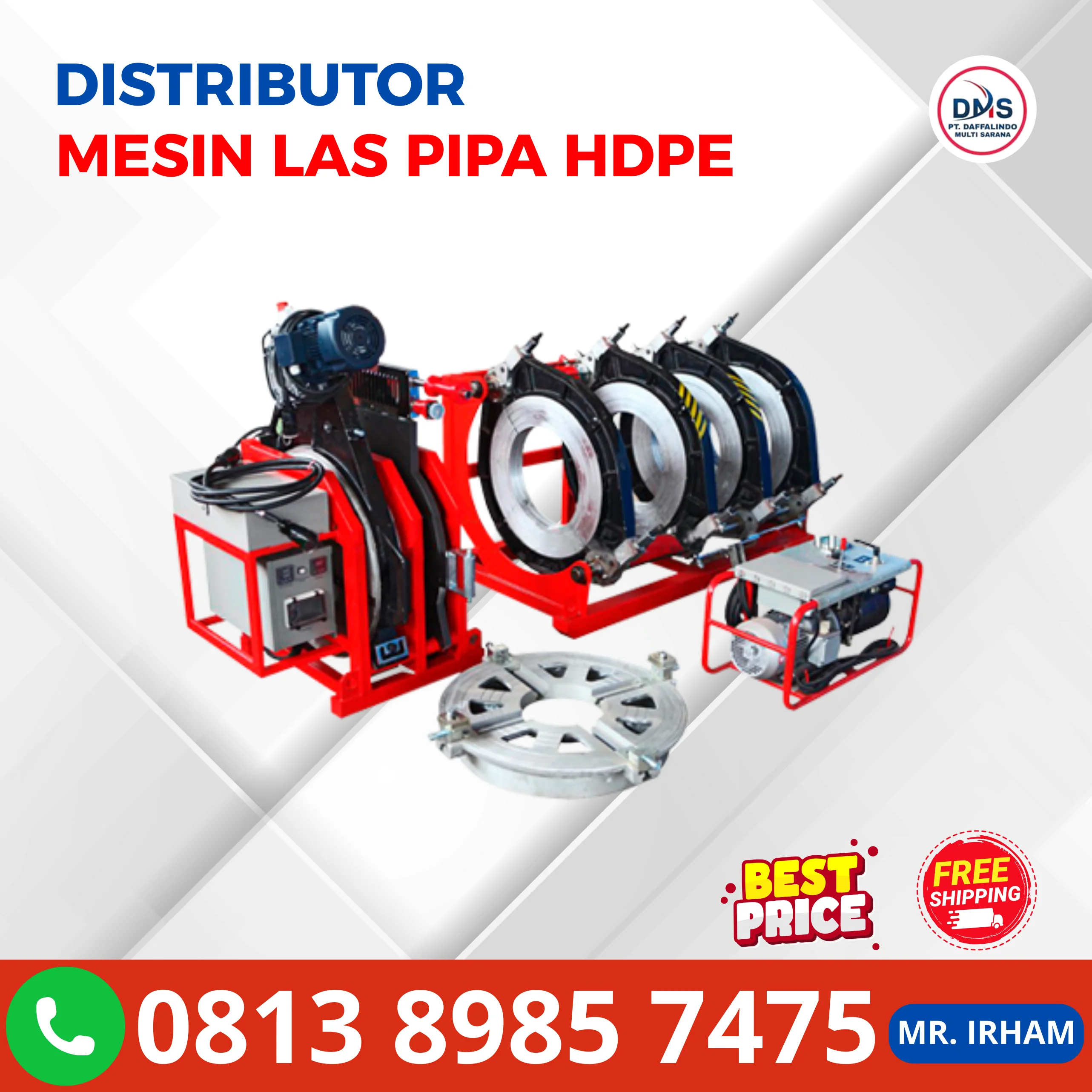Jual Mesin Las Hdpe 250mm Hydraulic SHD | Alat Pemanas Pipa Hdpe
