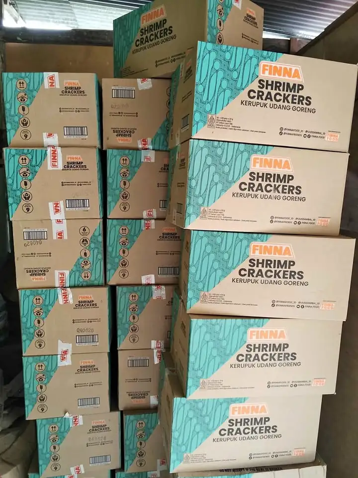 Kerupuk finna udang matang siap makan