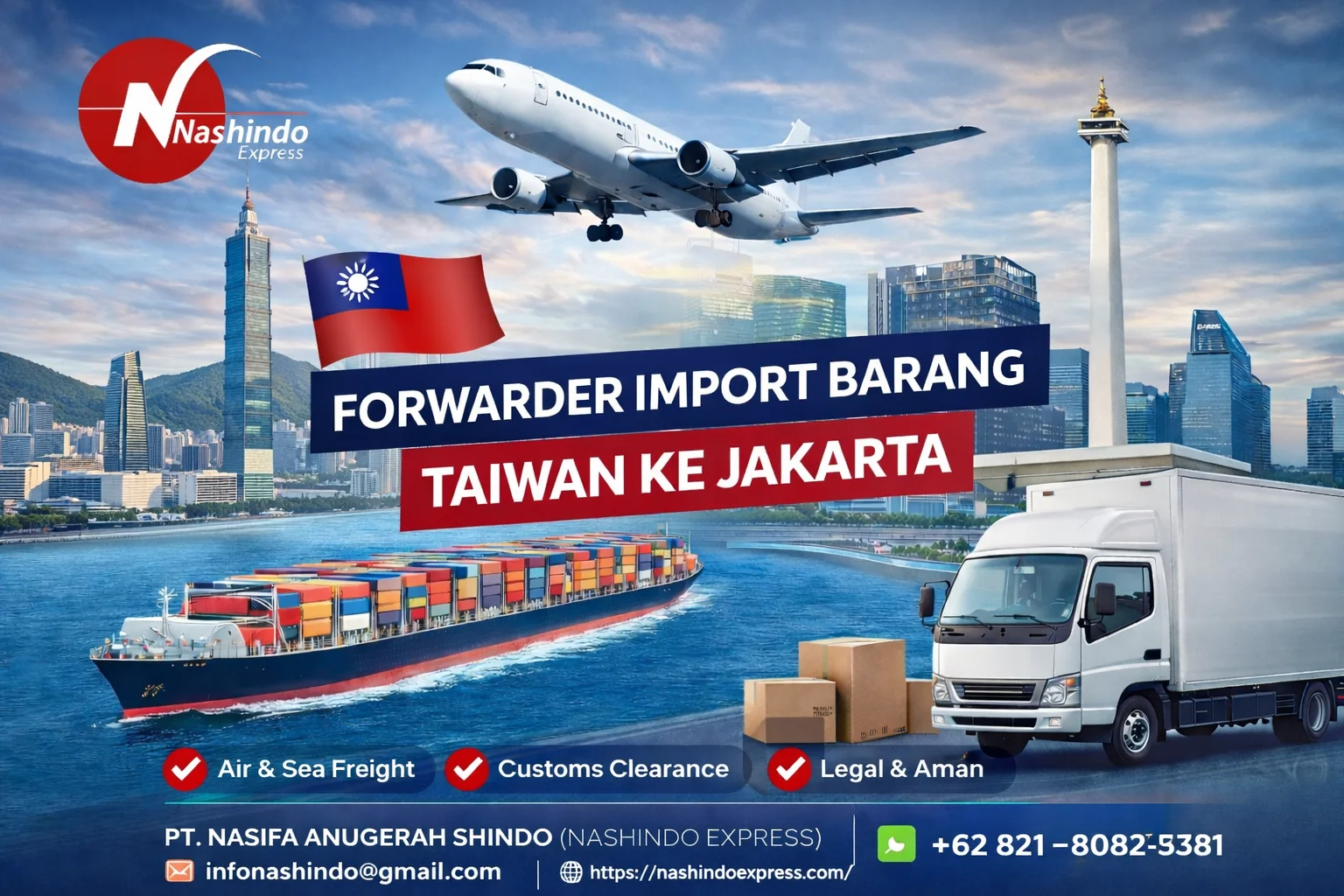 Forwarder Import Barang Taiwan ke Jakarta