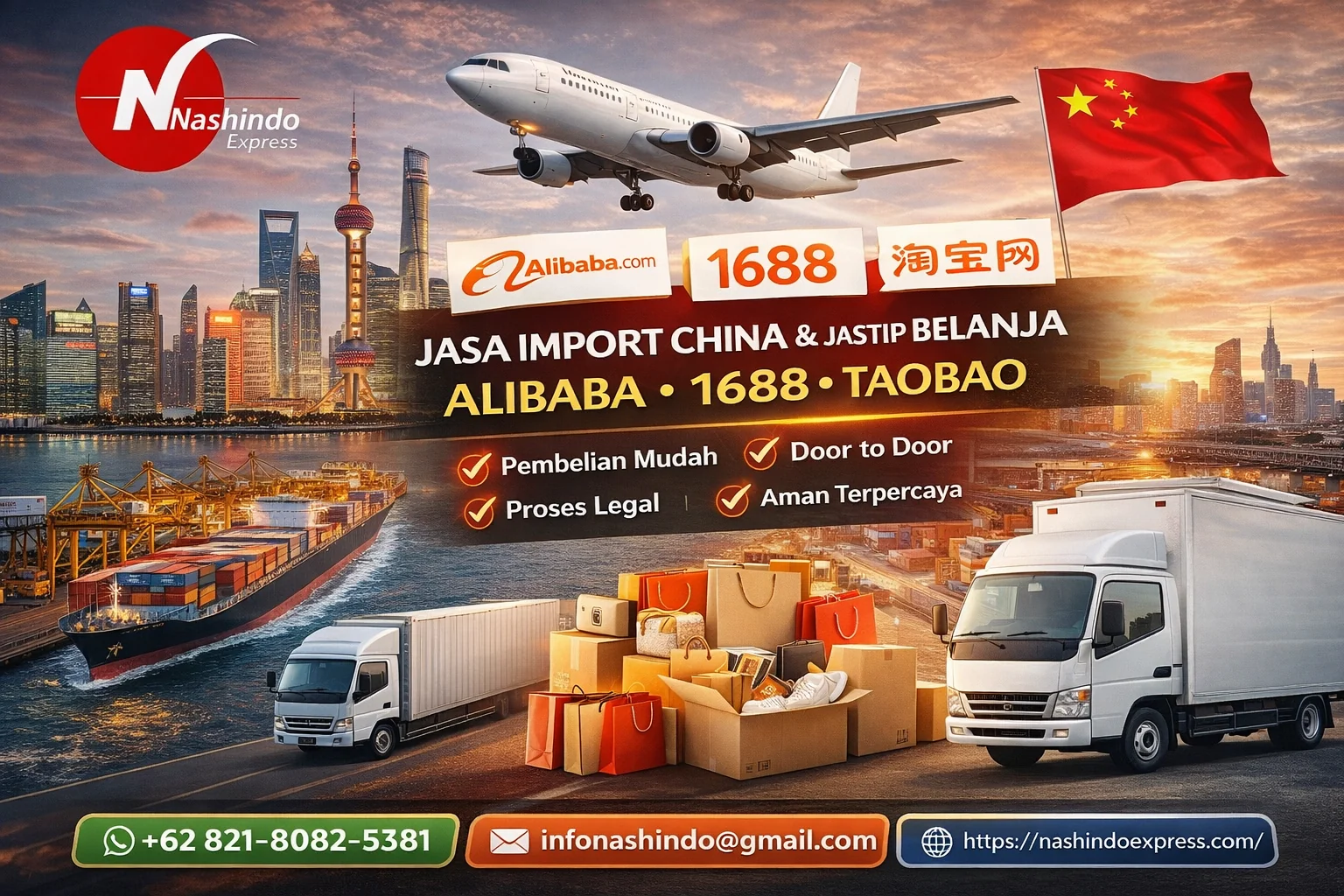 Jasa Import China & Jastip Marketplace Alibaba, 1688, Taobao