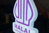 Halal neon box akrilik 60×40